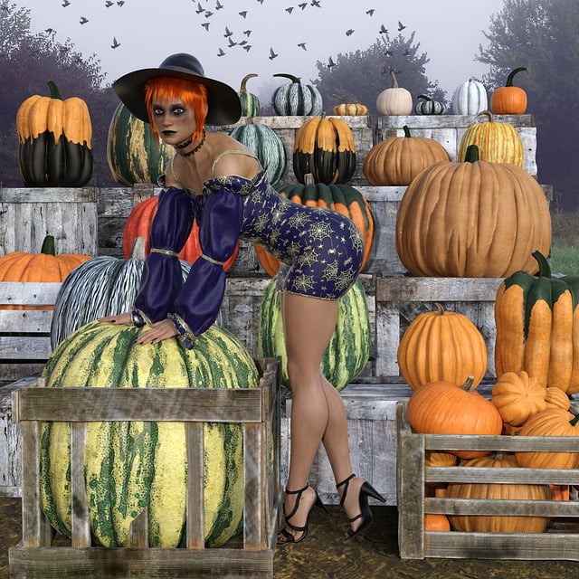 Free download pumpkins woman halloween costume free picture to be edited with GIMP free online image editor