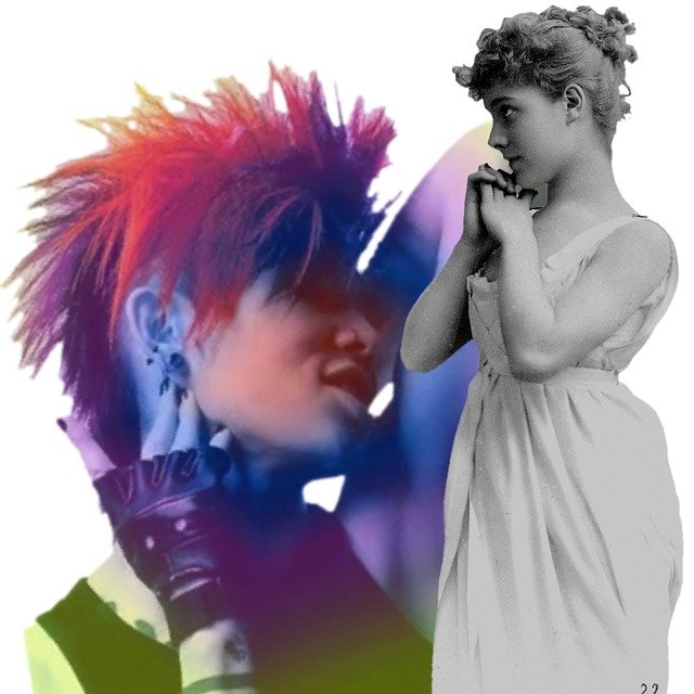 Free download Punk Vintage Lady -  free illustration to be edited with GIMP free online image editor