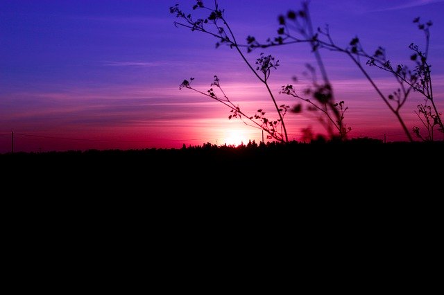 Free download Purple Sunset Sky -  free photo or picture to be edited with GIMP online image editor