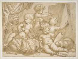 Free download Putti with the Attributes of the Arts free photo or picture to be edited with GIMP online image editor