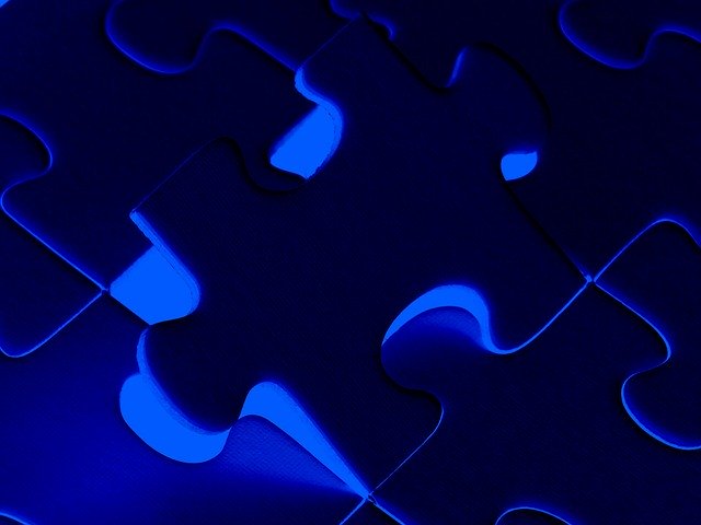 Free download Puzzle Bright Blue -  free illustration to be edited with GIMP free online image editor