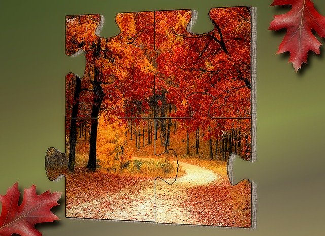 Free download Puzzle Leaf Piece -  free illustration to be edited with GIMP free online image editor