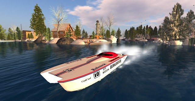 Free download Racing Boat Speedboat -  free illustration to be edited with GIMP free online image editor