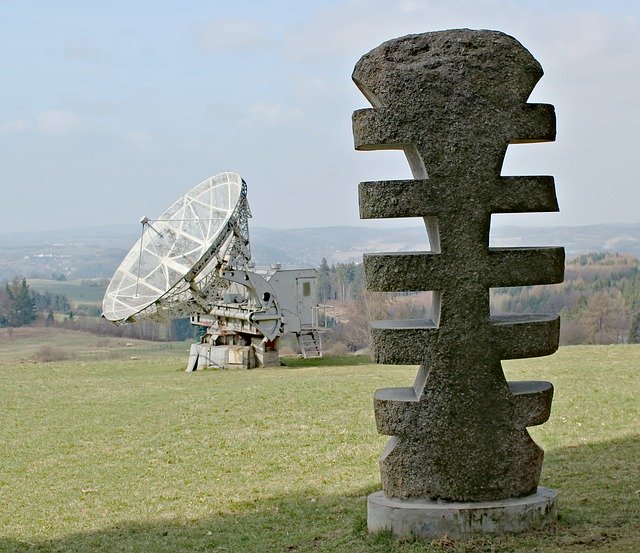 Free download Radio Telescope Meadow Ondřejov -  free photo or picture to be edited with GIMP online image editor