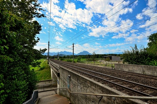 Free download Railroad Track Staircase Transfer -  free photo or picture to be edited with GIMP online image editor