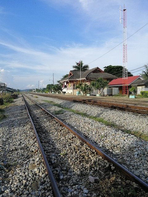 Free download Rail Tracks Train Railroad -  free photo or picture to be edited with GIMP online image editor