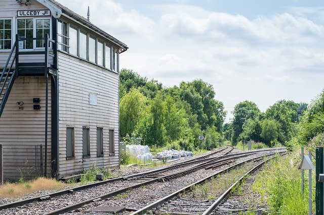 Free download Railway Signalbox Train -  free photo or picture to be edited with GIMP online image editor