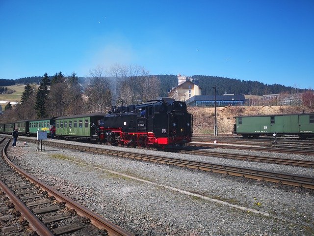 Free download Railway Steam Locomotive -  free photo or picture to be edited with GIMP online image editor