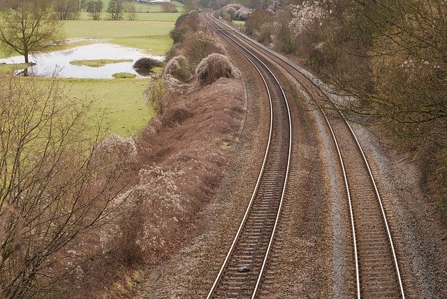 Free download Railway Tracks Countryside -  free photo or picture to be edited with GIMP online image editor