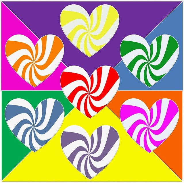 Free download Rainbow Color Heart -  free illustration to be edited with GIMP free online image editor