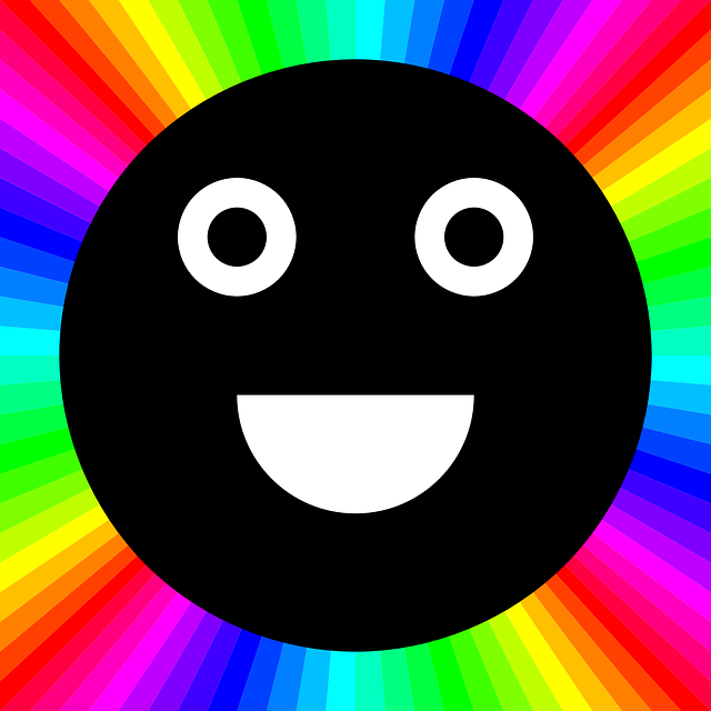 Free download Rainbow Colors Smiley Black - Free vector graphic on Pixabay free illustration to be edited with GIMP free online image editor