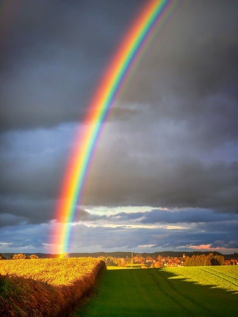 Free download rainbow landscape nature fall free picture to be edited with GIMP free online image editor