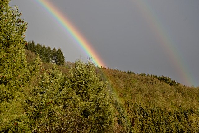 Free download Rainbow Nature Landscape -  free photo or picture to be edited with GIMP online image editor