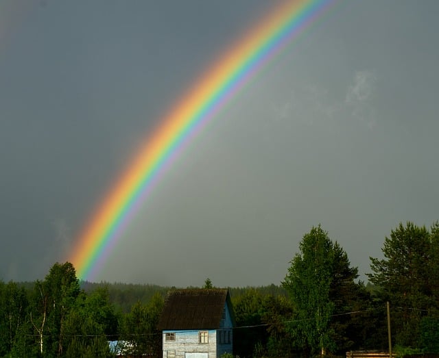 Free download rainbow weather summer nature rain free picture to be edited with GIMP free online image editor