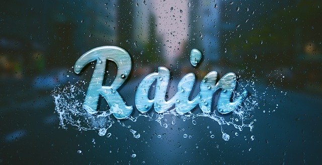 Free download Rain Text City -  free illustration to be edited with GIMP free online image editor