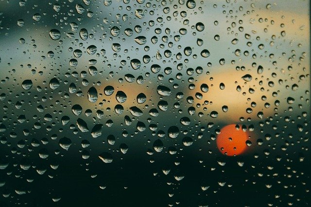 Free download Rain Window Sunset -  free photo or picture to be edited with GIMP online image editor