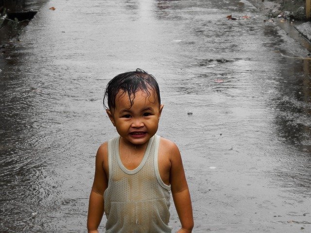 Free download Rainy Boy Children -  free photo or picture to be edited with GIMP online image editor