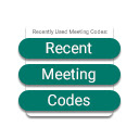 Recent Meeting Codes  screen for extension Chrome web store in OffiDocs Chromium