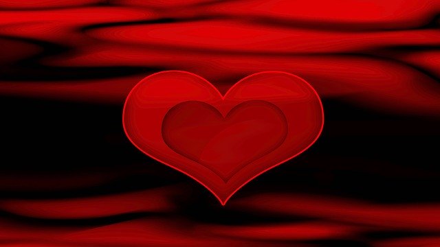 Free download Red Black Heart Valentines -  free illustration to be edited with GIMP free online image editor