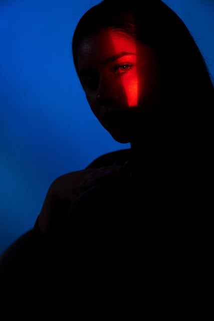 Free download red blue lighting woman attractive free picture to be edited with GIMP free online image editor