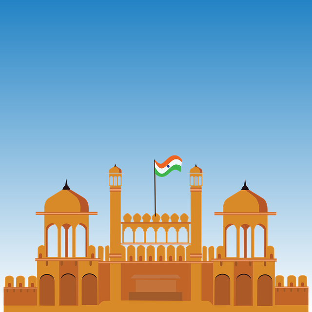 Free download Red Fort Flag Delhi - Free vector graphic on Pixabay free illustration to be edited with GIMP free online image editor