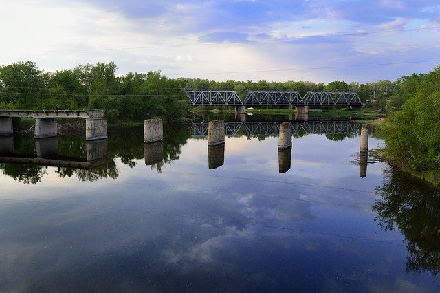 Free download Reflection Bridge Water -  free photo or picture to be edited with GIMP online image editor