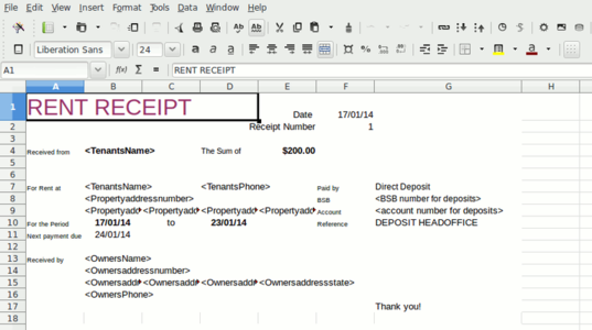 ดาวน์โหลดฟรี Rental Ledger พร้อมเทมเพลต DOC, XLS หรือ PPT ของใบเสร็จรับเงิน สามารถแก้ไขได้ด้วย LibreOffice ออนไลน์หรือ OpenOffice Desktop ออนไลน์