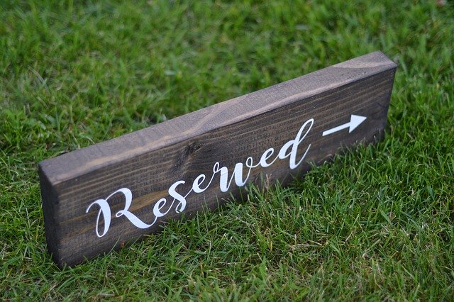 Free download Reserved Sign Wedding -  free photo or picture to be edited with GIMP online image editor