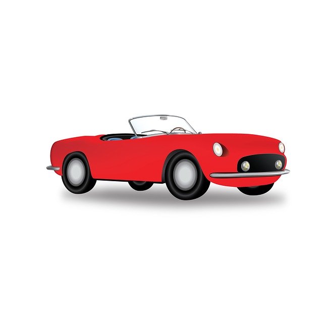 تنزيل مجاني Retro Car Red Sport - رسم توضيحي مجاني ليتم تحريره باستخدام محرر الصور المجاني عبر الإنترنت GIMP