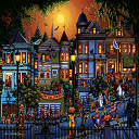 Retro Halloween Night Wallpaper Theme  screen for extension Chrome web store in OffiDocs Chromium