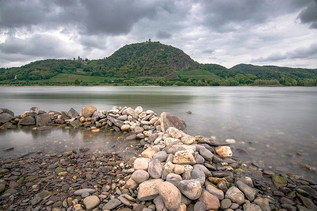 Free download Rhine Dragon Rock Siebengebirge -  free photo or picture to be edited with GIMP online image editor