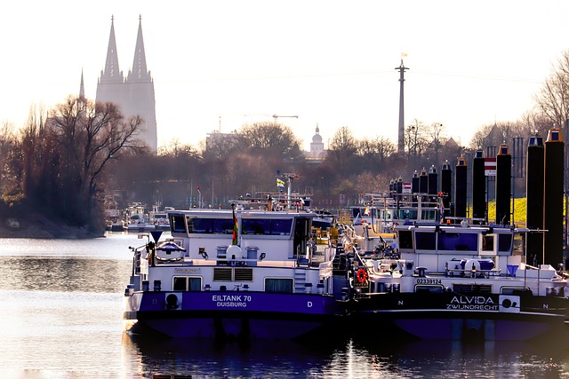 Free download rhine port tanker cologne flow free picture to be edited with GIMP free online image editor