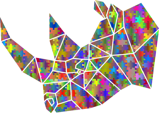 Free download Rhino Puzzle Geometric - Free vector graphic on Pixabay free illustration to be edited with GIMP free online image editor