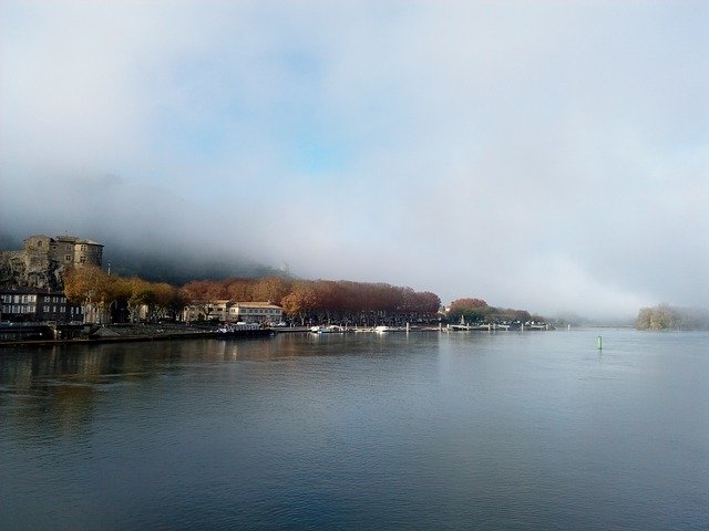 Free download Rhône Fog Tournon-Sur-Rhône Tain -  free photo or picture to be edited with GIMP online image editor