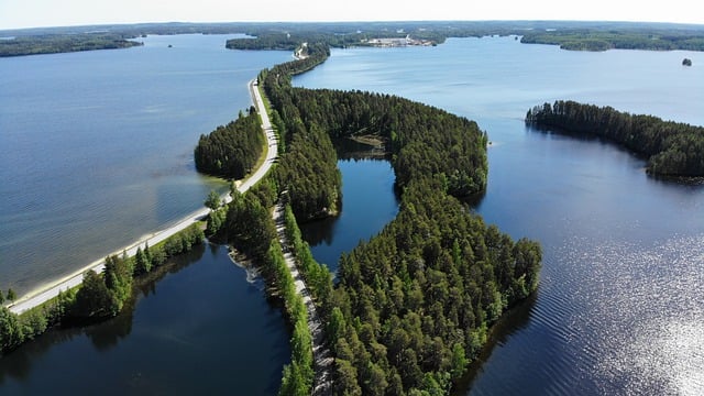 Free download ridge lake islands aerial view free picture to be edited with GIMP free online image editor