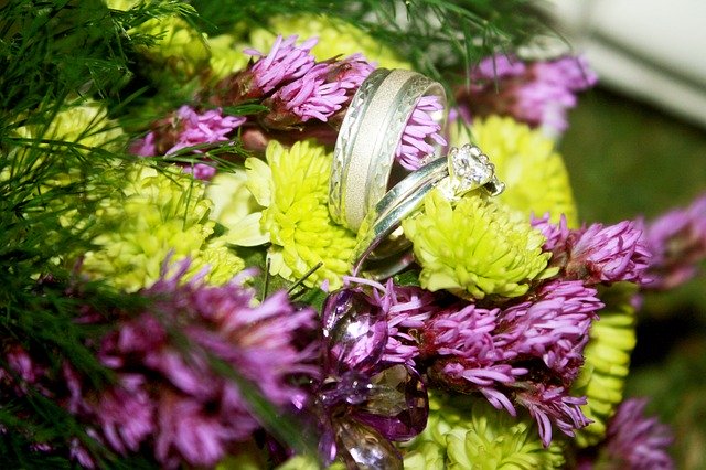 Free download Rings Flowers Couples -  free photo or picture to be edited with GIMP online image editor