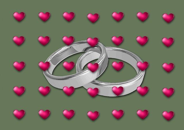 Free download Rings Heart Love -  free illustration to be edited with GIMP free online image editor
