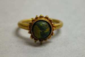 Free download Ring with Green Stone in Circular Mount free photo or picture to be edited with GIMP online image editor