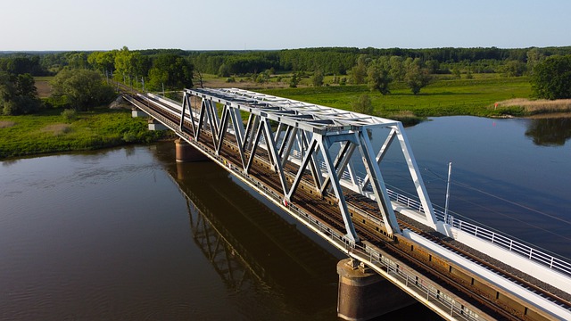 Free download river bridge steel railway free picture to be edited with GIMP free online image editor