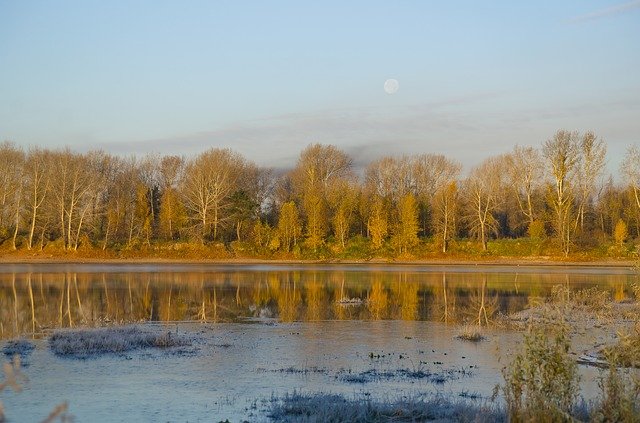 Free download river first siberia autumn frost free picture to be edited with GIMP free online image editor