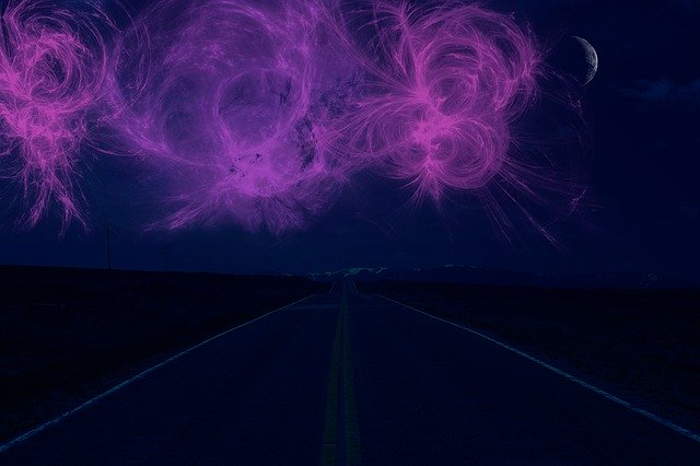 Free download Road Night Sky -  free illustration to be edited with GIMP free online image editor