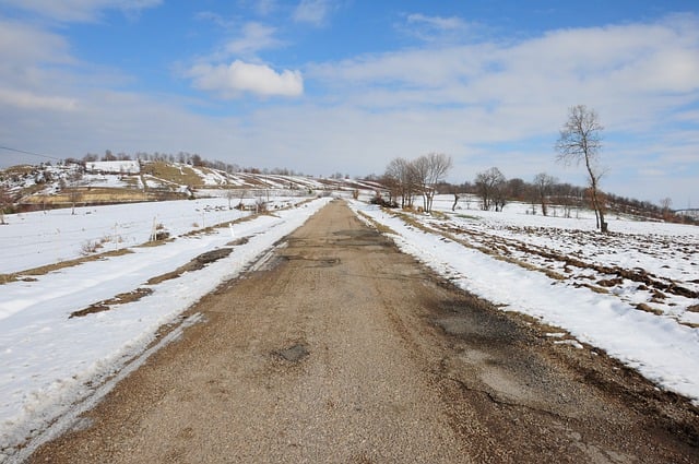 Free download road path snow winter cold nature free picture to be edited with GIMP free online image editor