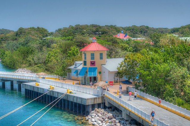 Free download Roatan Welcome Center Walkway -  free photo or picture to be edited with GIMP online image editor