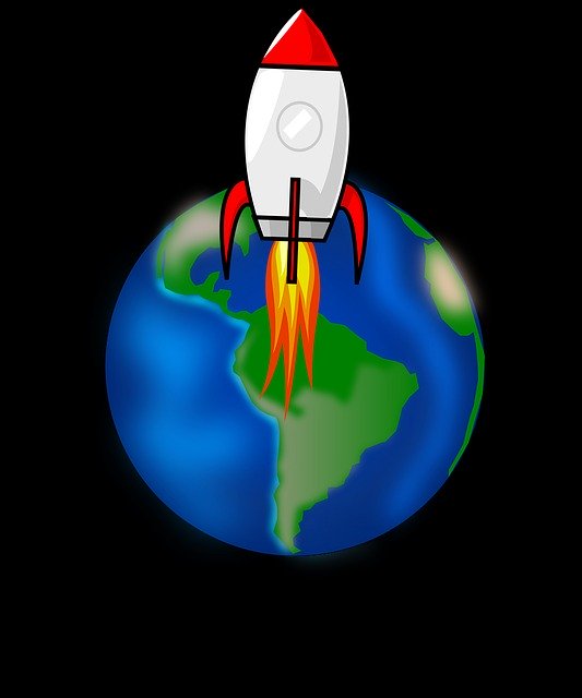 Free download Rocket Space Earth -  free illustration to be edited with GIMP free online image editor