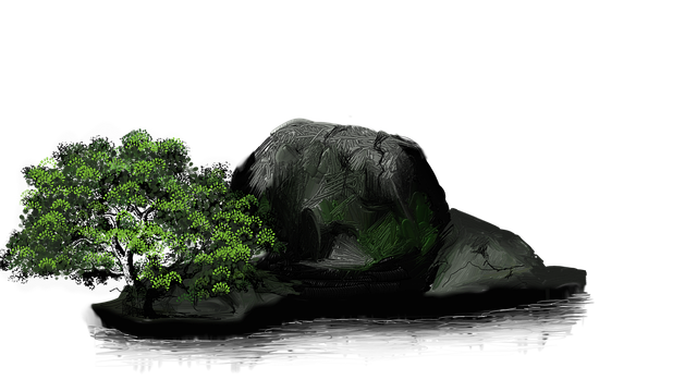 Free download Rock Island Tree -  free illustration to be edited with GIMP free online image editor