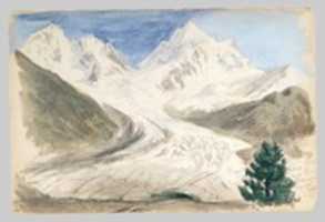 Free download Roseg Glacier, Pontresina (from Switzerland 1869 Sketchbook) free photo or picture to be edited with GIMP online image editor