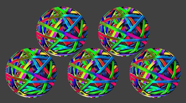 Free download Rubber Bands Balls Multi Coloured -  free illustration to be edited with GIMP free online image editor
