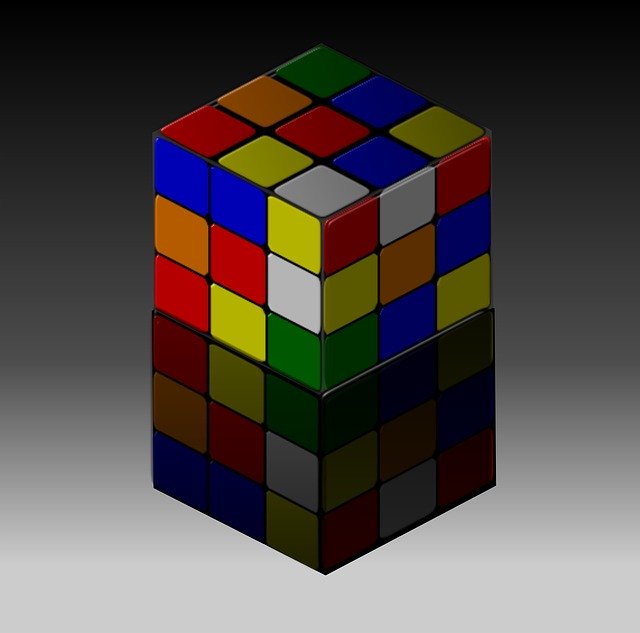 Free download Rubik Cube Reflection -  free illustration to be edited with GIMP free online image editor