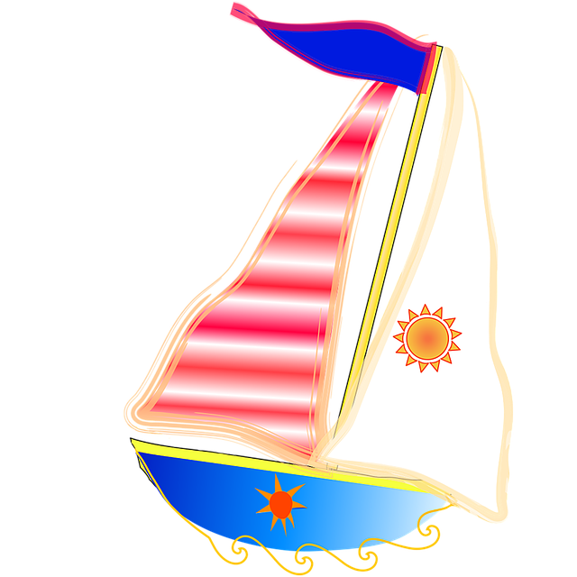 Free download Sail Boat Colorful -  free illustration to be edited with GIMP free online image editor