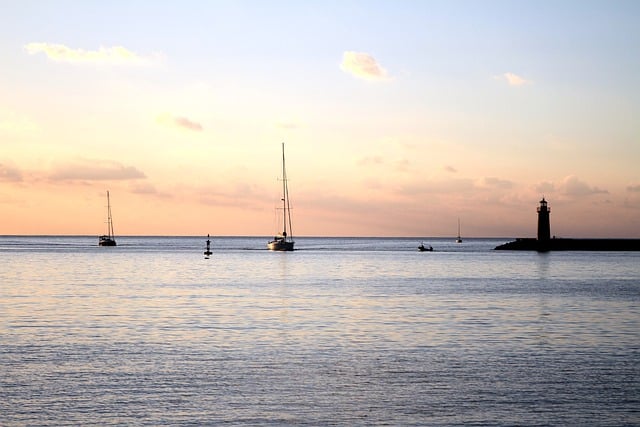 Free download sailboats sea mallorca lighthouse free picture to be edited with GIMP free online image editor